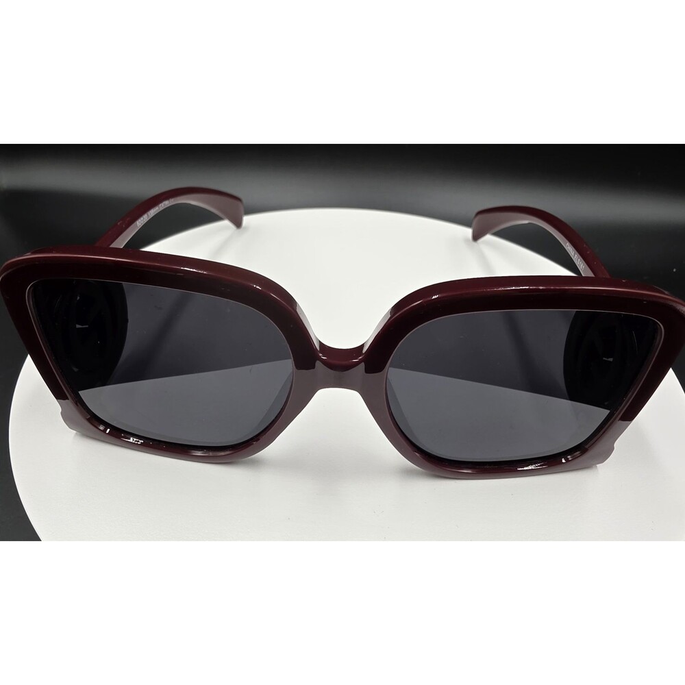 Vintage GUCCI Couture 1326 Deep Red GG Logo Fashion Oversized Runway Sunglasses